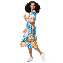 Load image into Gallery viewer, Women&#39;s Mosaic Long Sleeve Midi Dress
