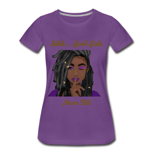 "Good Girl"  Women’s Premium T-Shirt - purple