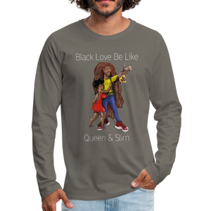 "My Ride or Die" Men's Premium Long Sleeve T-Shirt - asphalt gray