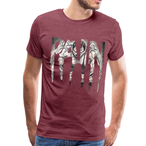 "PAIN" Men's Premium T-Shirt - heather burgundy