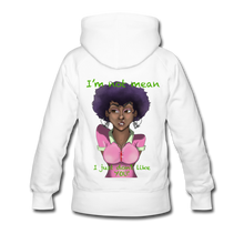 Load image into Gallery viewer, Women’s &quot;I&#39;m not mean...&quot; Premium Hoodie - white
