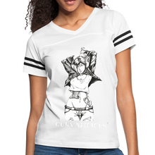 Load image into Gallery viewer, Women’s &quot;Curvalicious&quot; Vintage Sport T-Shirt - white/black
