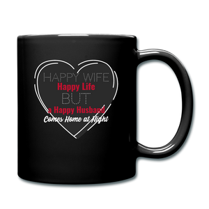 "Happy Life" Full Color Mug - black