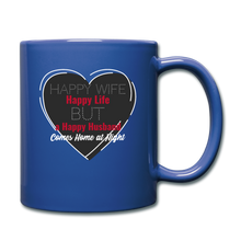 Load image into Gallery viewer, &quot;Happy Life&quot; Full Color Mug - royal blue
