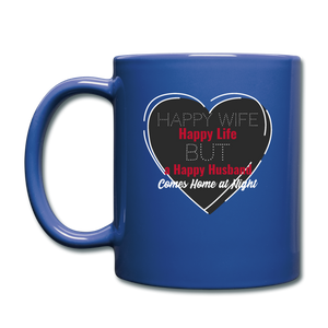 "Happy Life" Full Color Mug - royal blue