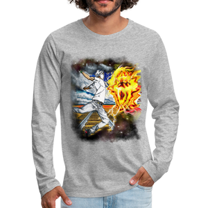 "Flash Dance" Men's Premium Long Sleeve T-Shirt - heather gray