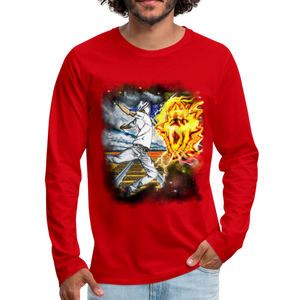 "Flash Dance" Men's Premium Long Sleeve T-Shirt - red