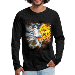 "Flash Dance" Men's Premium Long Sleeve T-Shirt - charcoal gray