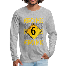 Load image into Gallery viewer, Men&#39;s &quot;6 ft&quot; Premium Long Sleeve T-Shirt - heather gray
