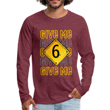 Load image into Gallery viewer, Men&#39;s &quot;6 ft&quot; Premium Long Sleeve T-Shirt - heather burgundy
