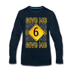 Men's "6 ft" Premium Long Sleeve T-Shirt - deep navy