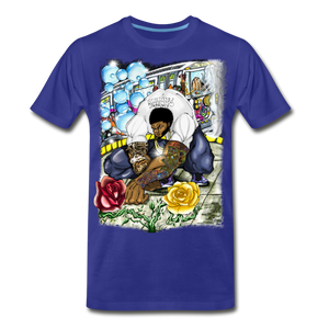 "Concrete Roses" Men's Premium T-Shirt - royal blue