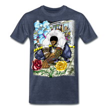 Load image into Gallery viewer, &quot;Concrete Roses&quot; Men&#39;s Premium T-Shirt - heather blue
