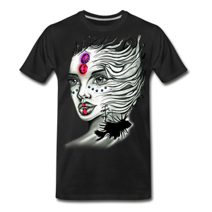 "Coral Girl" Men's Premium T-Shirt - black