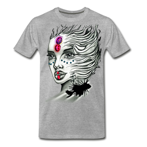 "Coral Girl" Men's Premium T-Shirt - heather gray