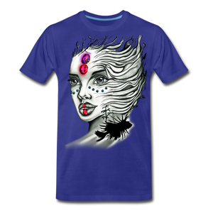 "Coral Girl" Men's Premium T-Shirt - royal blue