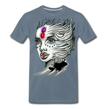 Load image into Gallery viewer, &quot;Coral Girl&quot; Men&#39;s Premium T-Shirt - steel blue
