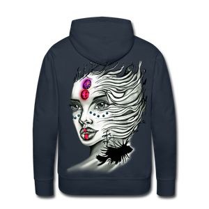 "Coral Girl" Men’s Premium Hoodie - navy