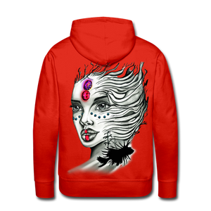 "Coral Girl" Men’s Premium Hoodie - red