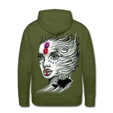 Load image into Gallery viewer, &quot;Coral Girl&quot; Men’s Premium Hoodie - olive green
