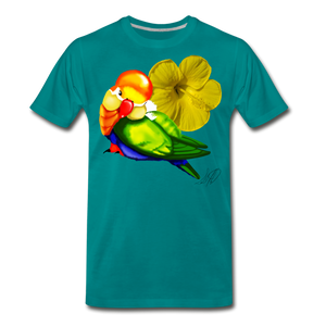 Pretty Bird Men's Premium T-Shirt - teal