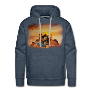 ‘Her Journey’ Men’s Premium Hoodie - heather denim