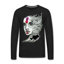 Load image into Gallery viewer, Men&#39;s &quot;Coral Girl&quot; Premium Long Sleeve T-Shirt - black
