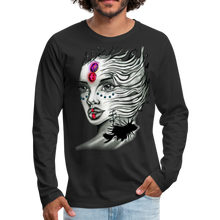 Load image into Gallery viewer, Men&#39;s &quot;Coral Girl&quot; Premium Long Sleeve T-Shirt - black
