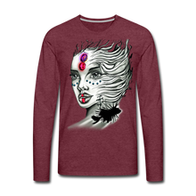 Load image into Gallery viewer, Men&#39;s &quot;Coral Girl&quot; Premium Long Sleeve T-Shirt - heather burgundy
