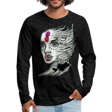 Load image into Gallery viewer, Men&#39;s &quot;Coral Girl&quot; Premium Long Sleeve T-Shirt - charcoal gray
