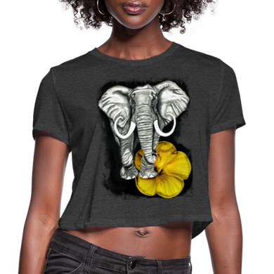 “Beauty and the Bull” Women's Cropped T-Shirt - deep heather