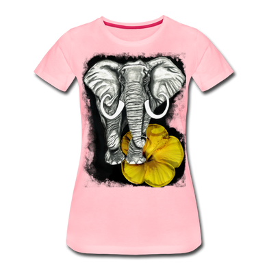 “Beauty and the Bull” Women’s Premium T-Shirt - pink