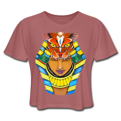 “Queen’s Headdress” Women's Cropped T-Shirt - mauve