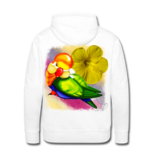 Load image into Gallery viewer, “Pretty Bird” Men’s Premium Hoodie - white
