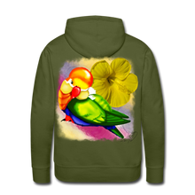 Load image into Gallery viewer, “Pretty Bird” Men’s Premium Hoodie - olive green
