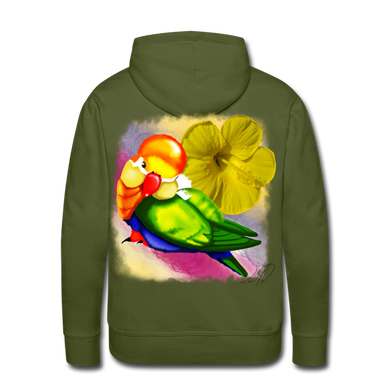 “Pretty Bird” Men’s Premium Hoodie - olive green