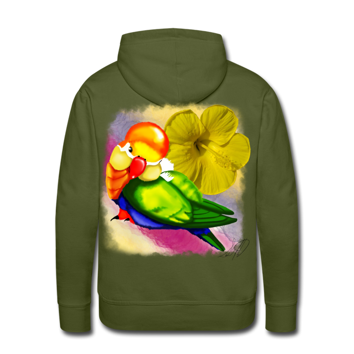 “Pretty Bird” Men’s Premium Hoodie - olive green