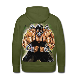 “Fear Me” Pullover Men’s Premium Hoodie - olive green