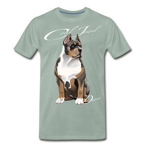 “Pressure Creates” Men's Premium T-Shirt - steel green