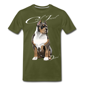 “Pressure Creates” Men's Premium T-Shirt - olive green