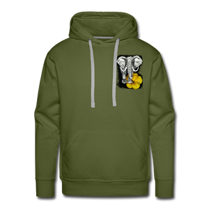 “Beauty & The Bull” Men’s Premium Hoodie - olive green