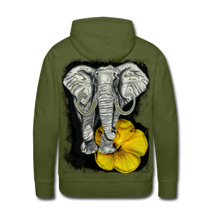 “Beauty & The Bull” Men’s Premium Hoodie - olive green