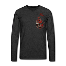 Load image into Gallery viewer, &#39;Dancing Crane&#39; Men&#39;s Premium Long Sleeve T-Shirt - charcoal grey
