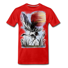 Load image into Gallery viewer, ‘Dancing Crane’ Men&#39;s Premium T-Shirt - red
