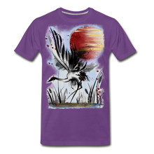 Load image into Gallery viewer, ‘Dancing Crane’ Men&#39;s Premium T-Shirt - purple
