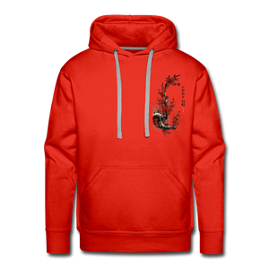 ‘Dancing Crane’ Men’s Premium Hoodie - red