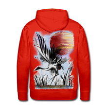 Load image into Gallery viewer, ‘Dancing Crane’ Men’s Premium Hoodie - red
