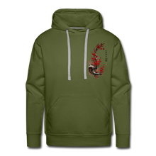 Load image into Gallery viewer, ‘Dancing Crane’ Men’s Premium Hoodie - olive green
