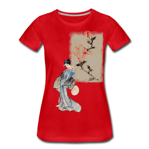 Geisha  Women’s Premium T-Shirt - red