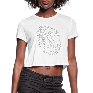 Women's "Curly Girl" Cropped T-Shirt - white